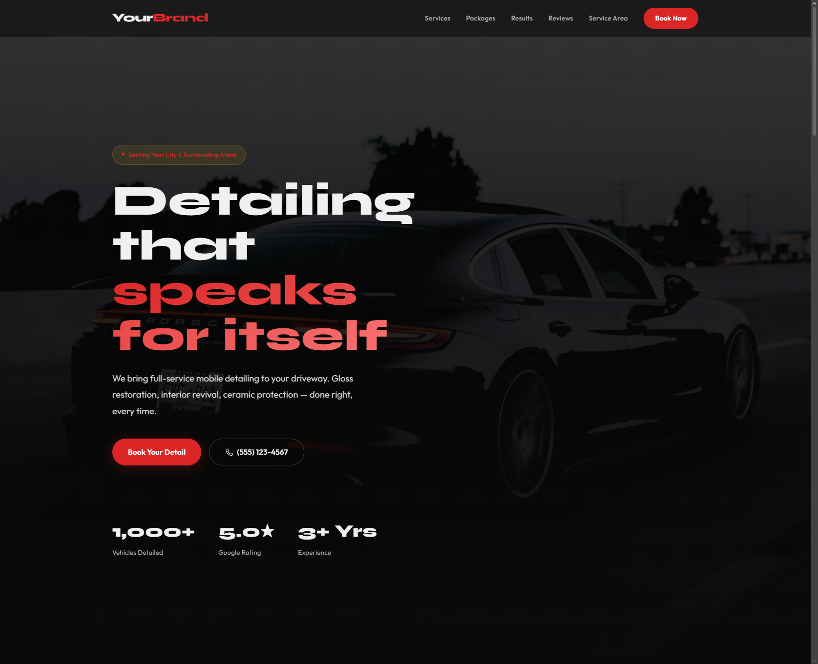 Luxury website design project